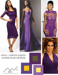 Roxo em pele amarela